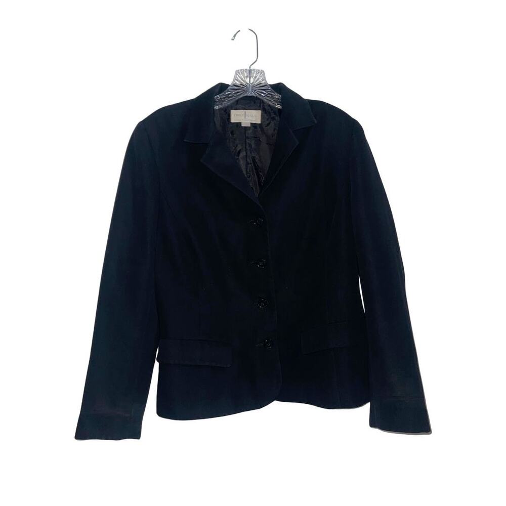 First Issue by Liz Claiborne Vintage Blue Blazer Jacket Size 8 Career Office